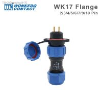 ♀ SP17 Waterproof Wire Connector Flange Back Nut Socket Male Aviation Plug 2 3 4 5 6 7 9 10 Pins Cable Circular Solder Connector