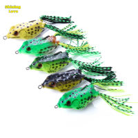 ShiningLove 5Pcs 6cm/12g Frog Lures Set Lifelike 3D Eyes Artificial Soft Bait Simulated Frog Bait Fishing Crankbait Lures