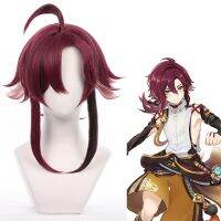 Zuoci Store เกม Genshin วิกผมคอสเพลย์ผลกระทบ Shikanoin Heizou คอสเพลย์วิกบุรุษ Genshikanois Heizou Wigs + ตาข่ายคลุมผมสำหรับใส่วิก