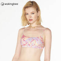 Wakingbee Love Earth Bra (Pink) สปอร์ตบรา มีซิปหน้า ทรงสวย กระชับ ทำจากผ้ารีไซเคิลรักษ์โลก กันยูวี แห้งเร็ว มีฟองน้ำ