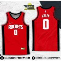 Ready Stock JALLEN GREEN ROCKETS 0 RED- HIGH QUALITY FULL SUBLIMATION BASKETBALL JERSEY