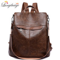 2022 Luxury Backpack Women Pu Leather Backpack High Capacity Travel Backpack Fashion School Bags Shoulder Bags Mochila Feminina