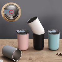 hotx【DT】 Mug with Lid 300ml Insulated Cup Thermal Ins Leakproof Beer Tumbler Bottles Drinkware