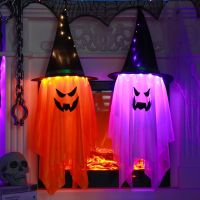 【YP】 Decoration Lights Jack-o -lantern Hat Hanging String Spooky Atmosphere