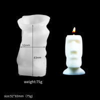 3D Silicone Wax Model Stone Man Candle Candle Mold DIY Aromatherapy Plaster Ornament Stone Man Rock Figure Resin Silicone Mold Aromatherapy Gypsum 3D Silicone Wax Model Silicone Candle Mold