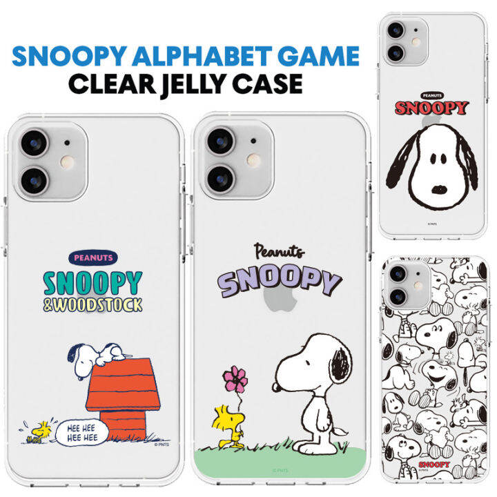 เคสโทรศัพท์น้ำหนักเบาสำหรับ15-apple-14ใส-snoopy-anti-drop-13-promax-soft-iphone-12-iphone-15-couple-11