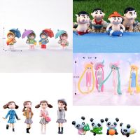 1Set Lovers Couple Boy Girls Animal Figurines Miniatures Fairy Garden Gnome Moss Terrariums Resin Crafts Home Decoration