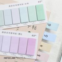 ▩☫ 6 Colors Set Cute Novelty Sticky Notes Memo Pad Index Sticker Bookmark Page Flag Sticker School Office Stationery Supplies