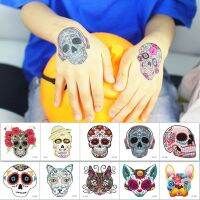 20pcs/Set Skull Tattoo Stickers No Repeat Waterproof Temporary Colorful Body Art Disposable tatouage temporaire Stickers