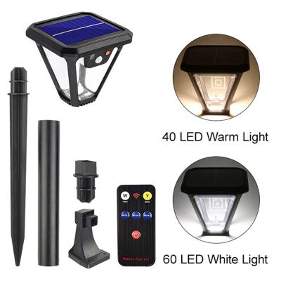 Solar Garden Light with Remote Control 2 Install Ways Wall Lamp Waterproof Solar Ground Lights for Yard Patio Soil Lawn