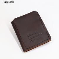 ZZOOI SIMLINE Genuine Leather Men Wallet Vintage Handmade Crazy Horse Cowhide The Secret Life Of Walter Mitty Wallet Short Male Purse