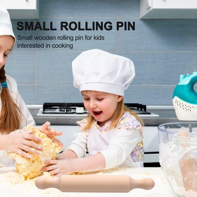 15 Pieces Wooden Mini Rolling Pin 6 Inches Long Kitchen Baking Rolling Pin Small Wood Dough Roller for Children Fondant
