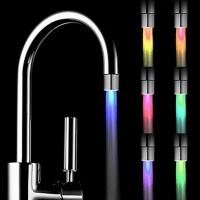 ☜ LED Faucet Colorful Changing Nozzle Shower Head Water Tap Filter 3/7 Colors Temperature Sensor Fauce Bathroom Accessories YY