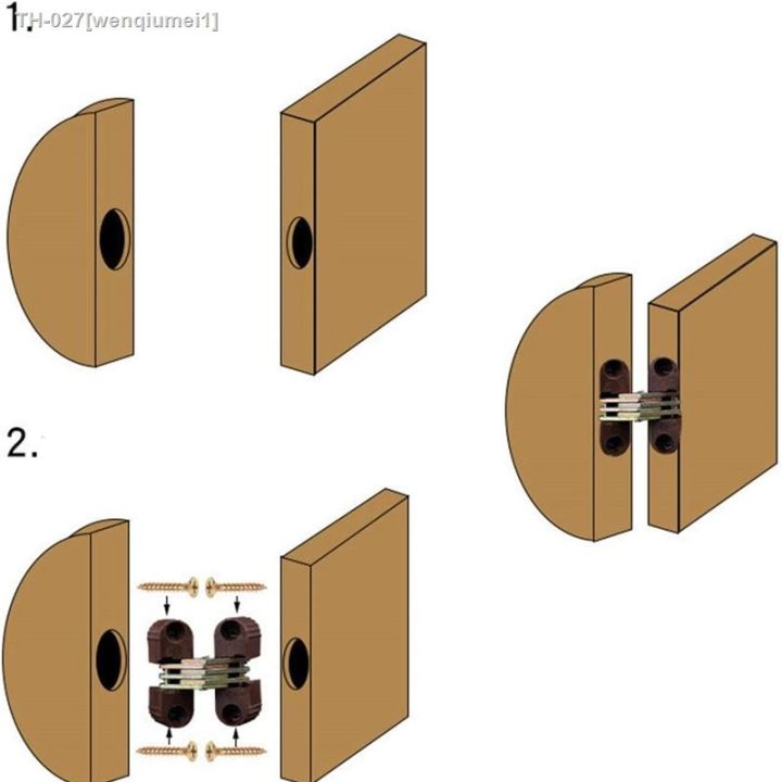 4pcs-hidden-hinges-folding-plastic-invisible-barrel-cross-concealed-hinge-for-door-table-connection-furniture-hardware
