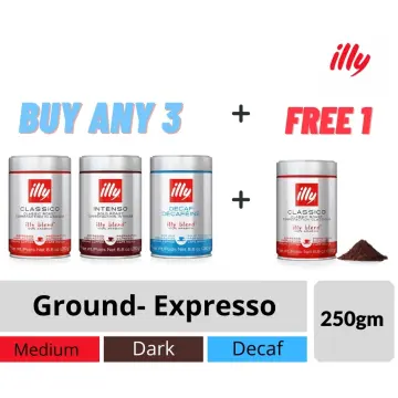 illy MOKA Ground Coffee Medium Roast, 250g can