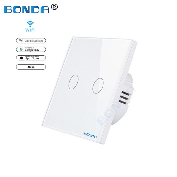 hot-ticket-bonda-smart-wifi-สวิตช์สัมผัส-rf-alexa-control-อะแดปเตอร์-wifi-ติดผนังอัจฉริยะ-ac-110v250v-รีโมทคอนโทรล