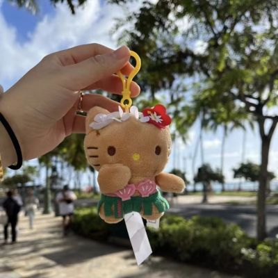 ◕●✴ Kawaii Hello Kitty Sanrio Plush Toys Anime Doll Skin Color Plushie Toy Hawaiian Collection Cute Y2K Stuffed Room Decoration Gift