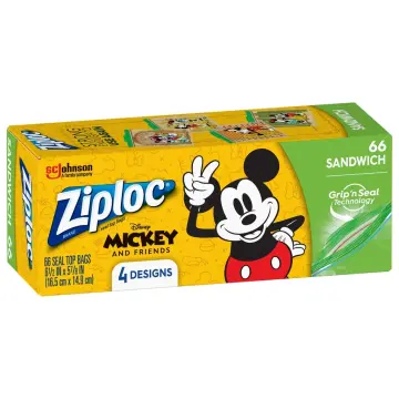 HOT SALE High Quality BEST SELLINGpeiping3498 163.com Ziploc Disney Mickey  Sandwich Bags 66's (16.5cm x 14.9cm)