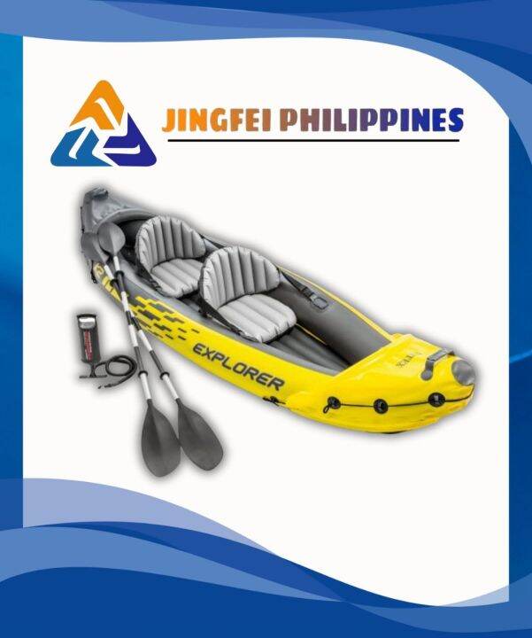 Intex Explorer K2 Kayak, 2Person Inflatable Boat Set Lazada PH