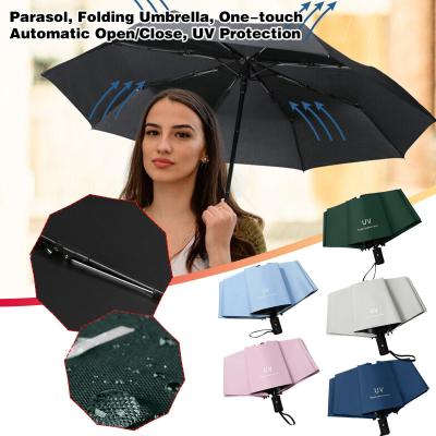 One-Touch Automatic Open/Close Sunny Umbrella Rain Protection Wind Resistant Resistant Parasol Folding UV K0V8