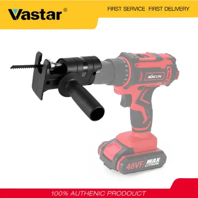 Vastar อะแดปเตอร์เลื่อยชักใบแบบพกพา,สว่านไฟฟ้าสำหรับเลื่อยไฟฟ้าสำหรับเครื่องมือตัดโลหะไม้พร้อมใบเลื่อย Vastar อะแดปเตอร์เลื่อยชักใบแบบพกพา,สว่านไฟฟ้าสำหรับเลื่อยไฟฟ้าสำหรับเครื่องมือตัดโลหะไม้พร้อมใบเลื่อย