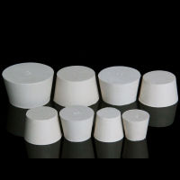 White Rubber Elastic Stopper Bungs Laboratory Flask Tapered Tube Conical Sealing End Plug Bottle Stopper Bar  Wine Tools