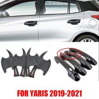 Bochang รถยนต์ Toyota Yaris 2021ที่จับประตูรถลวดลายคาร์บอนไฟเบอร์ฝาครอบตกแต่งรุ่นที่สี่มือจับประตูสวยงาม