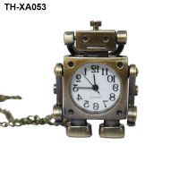 Personalized retro creative sweater chain childrens decoration watch male and female middle school students pocket necklace graduation gift