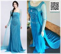 CP187.1 ชุด เอลซ่า โฟรเซ่น ราชินีหิมะ Dress for Elsa Suit Frozen Disney Costume Movies Animation Cosplay Fancy Outfit