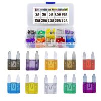 【YF】 100 Pcs Car Fuses Small Auto Blade Fuse 2A 3A 5A 7.5A 10A 15A 20A 25A 30A 35A AMP Assortment In Storage Box