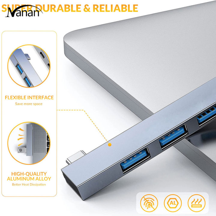 คุณภาพดีฮับ-usb-4-in-1-1-1ชิ้นประเภท-c-ถึง2ชิ้น-usb2-0-1ชิ้น-usb3-0ฐานขยายแท่นวางมือถือสำหรับอุปกรณ์คอมพิวเตอร์