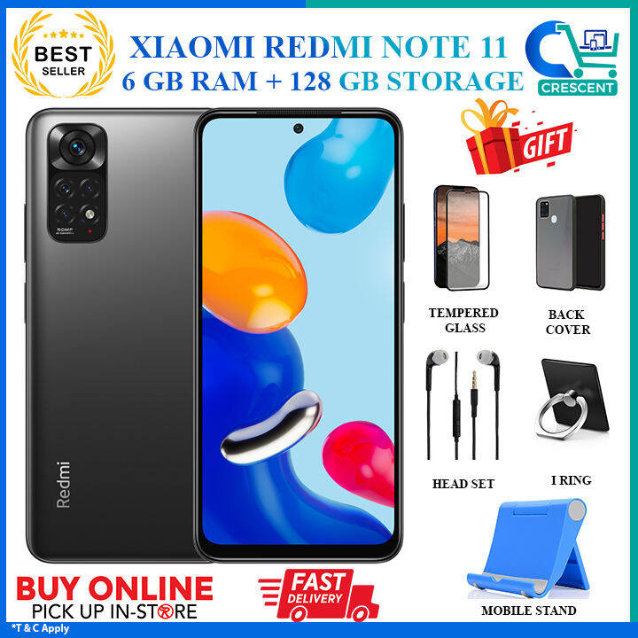 Xiaomi Redmi Note 11 4G Volte 128GB + 4GB Factory Unlocked 6.43 inch Quad Camera 50MP Night Mode (Not Verizon Sprint Boost Cricket AT&T) (graphite