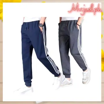 Joggers with line on on sale side