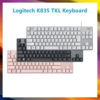 ~ Logitech K835 TKL Mechanical Corded Aluminium Keyboard, Red/Blue Switches, US Layout - Grey/White/Pink คีย์บอร์ดอลูมิเนียมสายไฟสีแดง / สีฟ้าสําหรับ Us Layout - สีเทา / ขาว / ชมพู