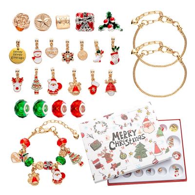 Christmas Bracelet Making Kits,DIY Craft Jewelry Making Charm with Necklace,Pendant,Beads,Charms String for Bracelets