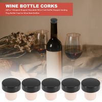 T-Shaped Stopper Reusable Wine Cork Bottle Stopper Sealing Plug Bottle Cap for Wine Beer Bottles (Black)