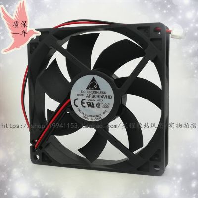 ┇♙◎ Delta Electronics AFB0924VHD DC 24V 0.27A 90x90x20mm 2-Wire Server Cooling Fan