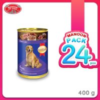 HOG อาหารสุนัข [24 PCS][MANOON] SmartHeart Cans Lamb 400gX24cans รสแกะ (24 กระป๋อง) อาหารหมา  สำหรับสุนัข