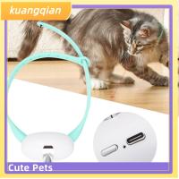 KUANGQIAN ของเล่นสำหรับสัตว์เลี้ยงแบบชาร์จได้,USB อัตโนมัติของเล่นแมวลูกแมวแบบโต้ตอบเคลื่อนไหวได้ใช้งานขบขันปลอกคอสวมใส่ได้ของเล่นแมว