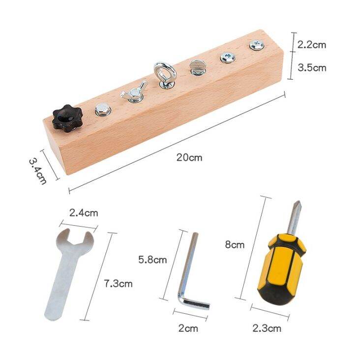 มอนเตสซอรี่ชุดสกรูบอร์ดไขควงสำหรับเด็กของเล่นสำหรับเด็กทำจากไม้มอเตอร์อย่างดีทักษะของเล่นพื้นฐาน-amp-ทักษะชีวิตเครื่องมือของเล่น