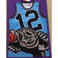 นิวเจอร์ซีย์คุณภาพสูง 2021 new NBA men’s Memphis Grizzlies 12 Ja Morant big face Jet printing blue basketball jerseys jersey