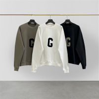 Essentials Sweatshirt Street แฟชั่นแบรนด์ Season 8ตัวอักษรใหม่ G Flocked พิมพ์ Hip-Hop หลวม Oversize Unisex ฤดูหนาว Sweatshirt