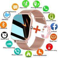 New Bluetooth Answer Call Smart Watch Women Men Full Touch Dial Call Fitness Tracker IP67 Waterproof Smartwatch Woman+Box