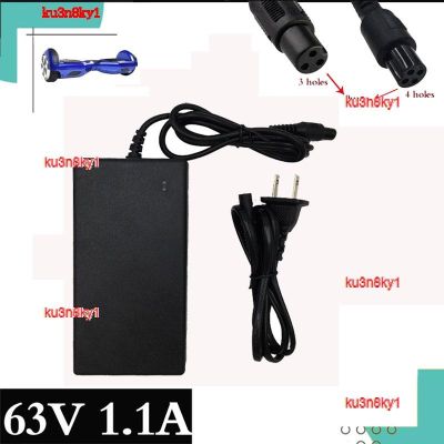 ku3n8ky1 2023 High Quality 3 Hole/4 Hole Plug 63V 1.1A for Xiaomi balance car charger AC adapter hole connector Ninebot scooter accessories