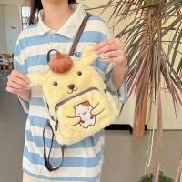 Sanrio อนิเมะ My Melody Kuromi Cinnamoroll Hello Kitty Pom Pom Purin ตุ๊กตากระเป๋าผ้ากำมะหยี่ Pochacco 2023New ชุดของเล่น Kawaii กระเป๋าเป้สำหรับเด็ก