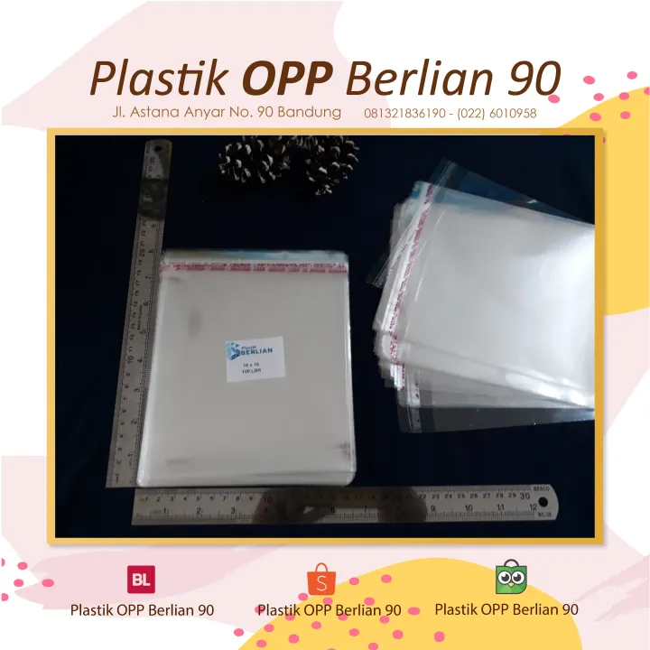 16x16 cm Plastik Opp 18 micron ( Tipis ) isi 100 lembar | Lazada Indonesia