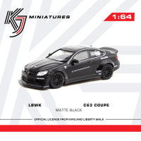 KJ Miniatures 1:64 Model Car C63 Coupe Alloy Die-Cast - Matt Black