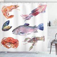 Ambesonne East Shower Curtain, Traditional Japanese Samurai Koi Martial Arts Lifestyle Tokyo Layout, Fabric Bathroom Decoration Set with Hooks, 175.32 Cm Wide x 177.80 Cm Long, Coc