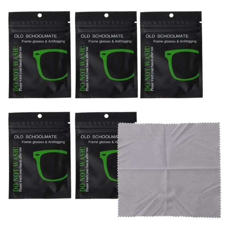5Pcs Reusable AntiFog Wipes Glasses Premoistened Antifog Lens Cloth
