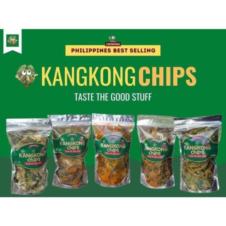 Kangkong Chips Original with Original Spicy Barbeque Cheese Sour cream